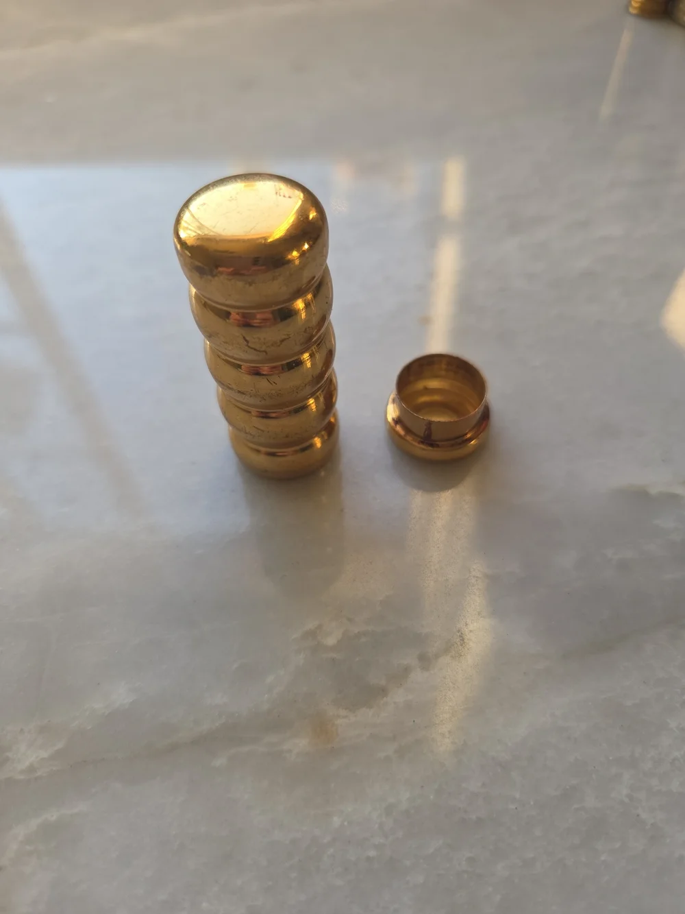 Vtg Mid-Cent Gold Lipstick Lot Helena Rubinstein Wedding Band & Avon Mirror Case
